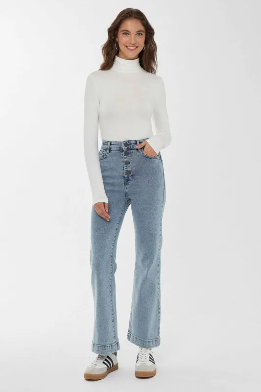 High Waist Flare Jeans - Hiccup