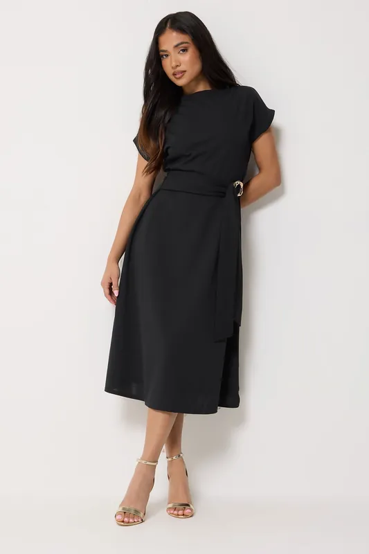 Petite Buckle Midi Dress - PixieGirl