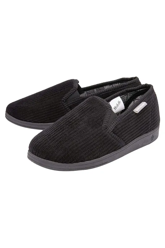 Tartan Lined Slippers With Memory Foam - Dunlop