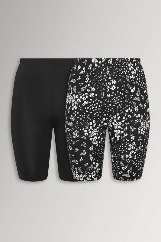2 Pack Printed Cycling Shorts - Yours