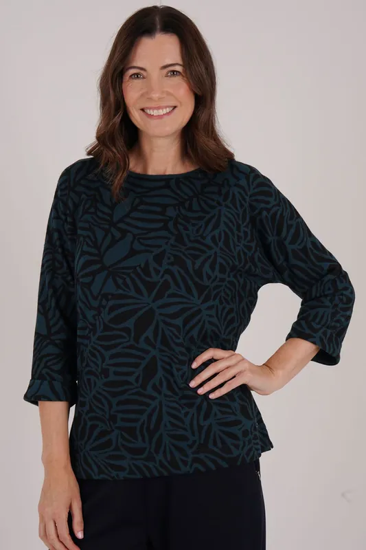 Panelled 3/4 Sleeve Top - Tigi