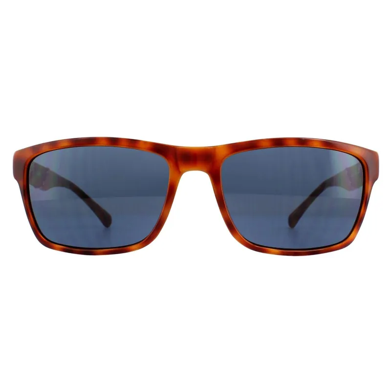 Rectangle Honey Tortoise Blue Sunglasses - Guess