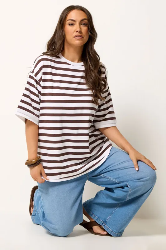 Stripe Oversized Ringer T-Shirt
