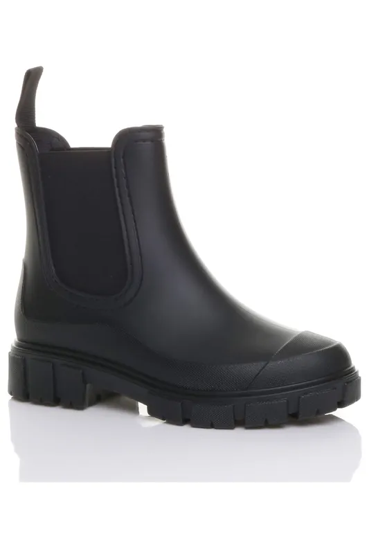 Low Heel Chelsea Ankle Boots Wellingtons Wellies - AJVANI