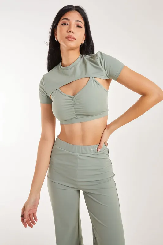 2in1 Super Soft Active Top - Pink Vanilla