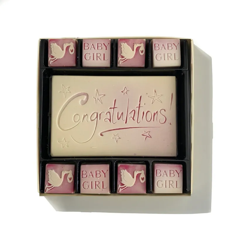 Chocolate Congratulations Baby Girl Gift - CHOC ON CHOC
