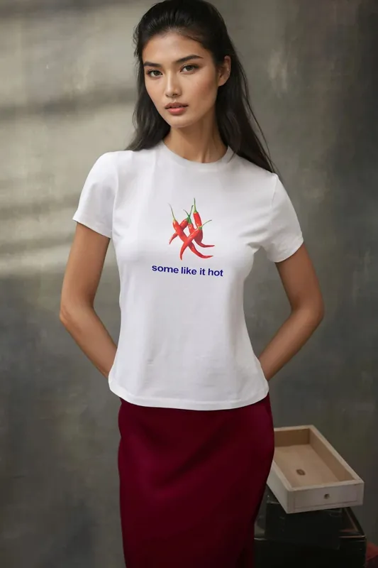 Crew Neck Printed Baby Tee - Hiccup