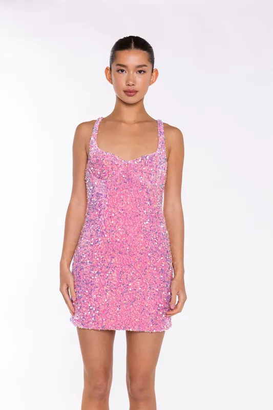 Corset Style Mini Dress - Shnoo