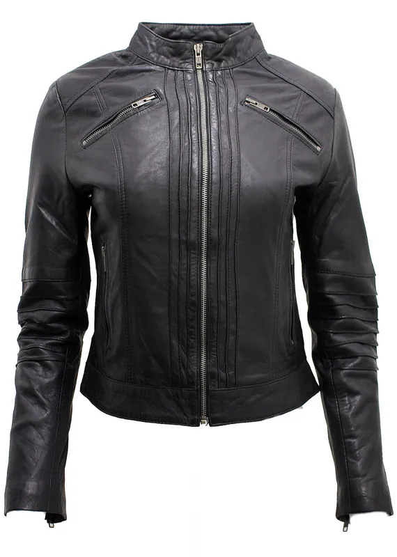 Leather Biker Jacket-Konya