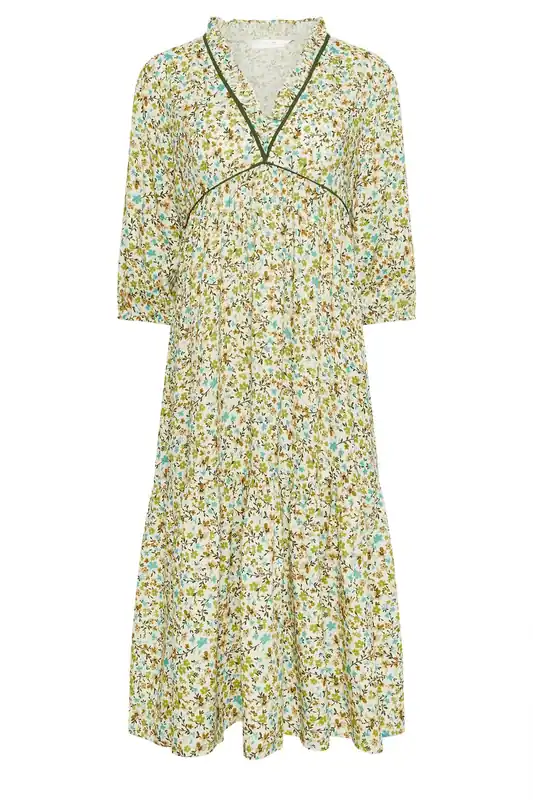 Petite Ditsy Frill Midi Dress - PixieGirl