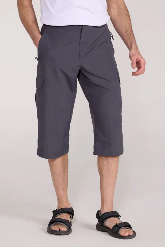Explore' Lightweight Quick Dry Fade Proof Multi Pocket Long Shorts - Mountain Warehouse