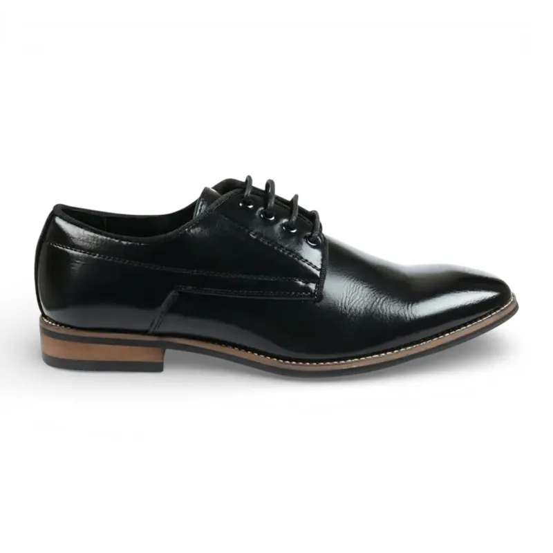 Classic Plain Toe Lace-Up Derby Brogue Formal Shoes - M57238