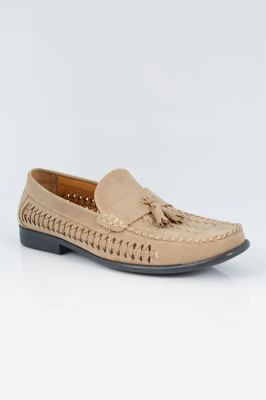 Faux Suede Woven Loafers - Brave Soul