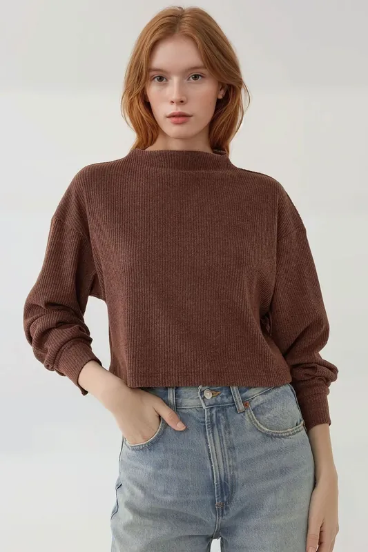 Textured Boat Neck Blouse - Hiccup