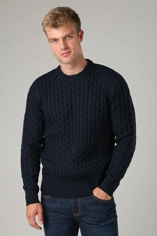 Crew Neck Wool Blend Jumper - Tokyo Laundry