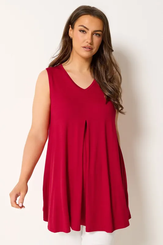 Pleat Front Vest Top - Yours