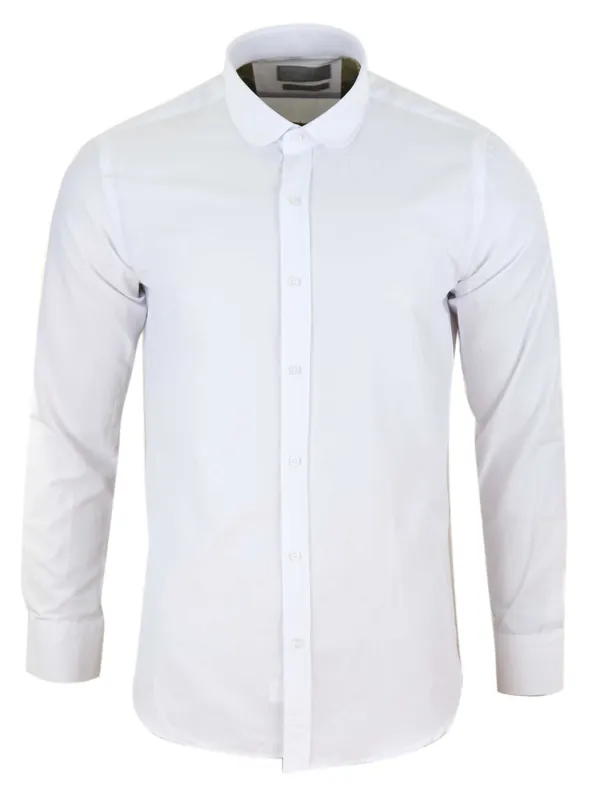 Round Club Collar Button Shirt - TruClothing