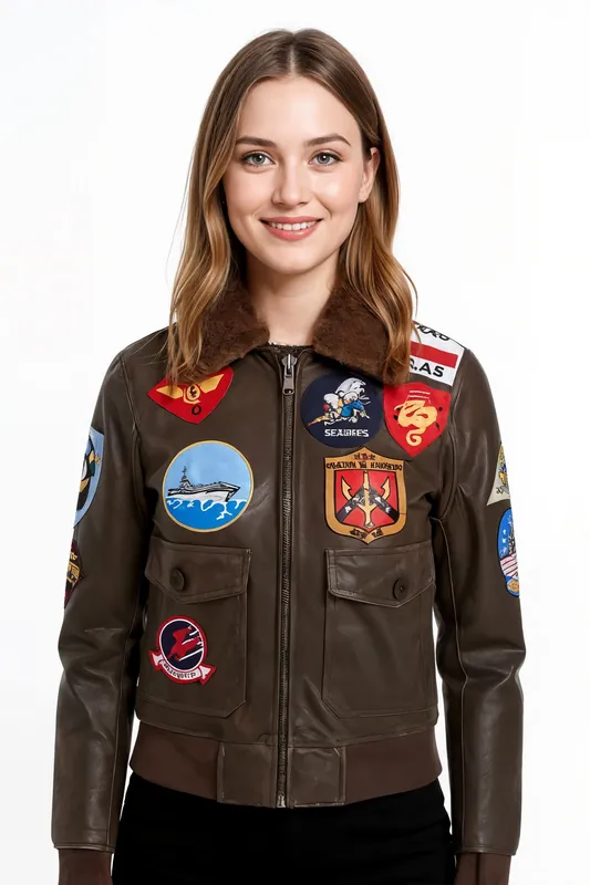A2 Top Gun Leather Bomber Jacket-Kimberley
