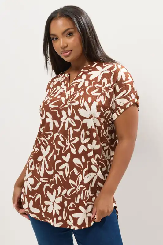 Floral Textured Top - Yours