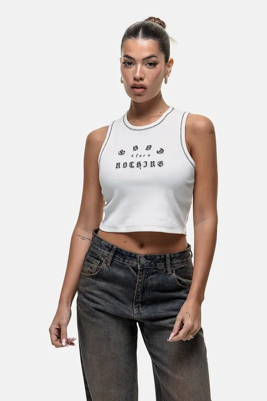 Vintage Cropped Vest Top - Good For Nothing