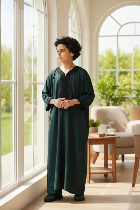 Moroccan Thobe Jubba Robe Eid Djellaba Gandoura LFS-K-HM62
