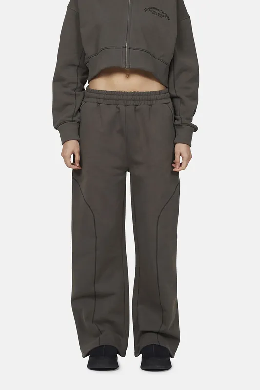 Coverlock Stitching Baggy Joggers - Good For Nothing