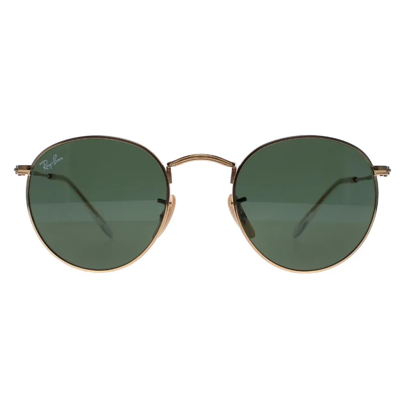 Round Gold Green Sunglasses - Ray-Ban