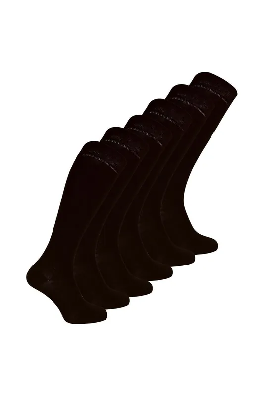 6 Pairs Long Bamboo Socks | Knee High Plain & Patterned Design Socks - Sock Snob