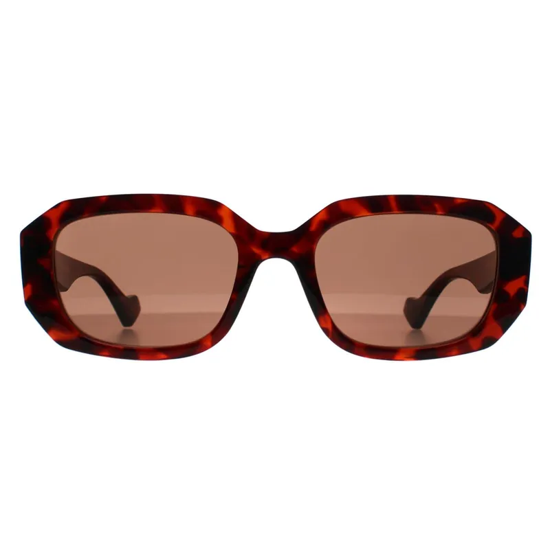 Rectangle Shiny Dark Havana Brown GG1535S - Gucci