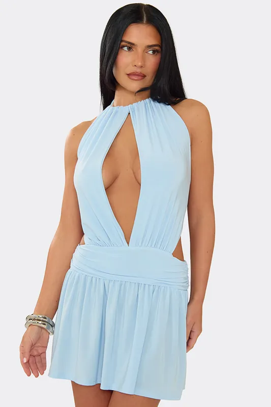 Sleeveless Cut Out Mini Dress - EGO