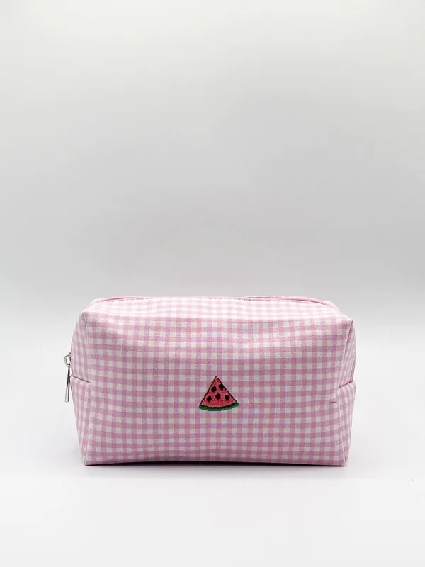 Cosmetic Case With Watermelon Embroidery - SVNX