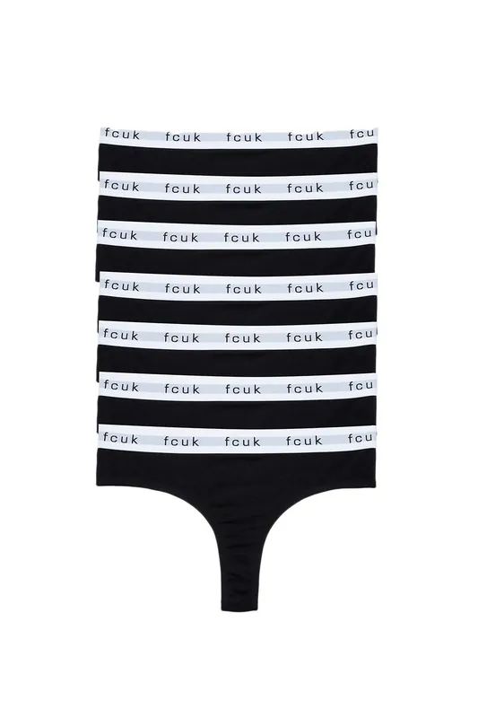 7 Pack Cotton FCUK Ladies Thongs - French Connection