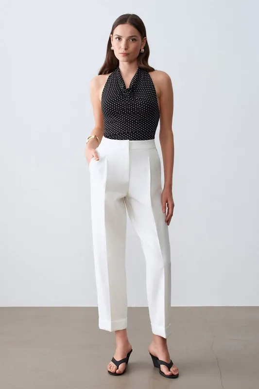 Women's High-waist Straight-leg Tailored Trousers
