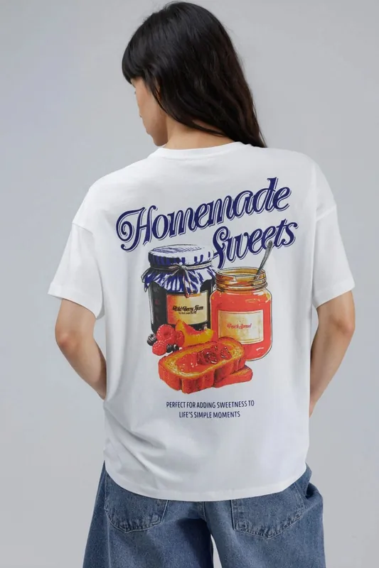 Oversized Printed Crew Neck T-Shirt