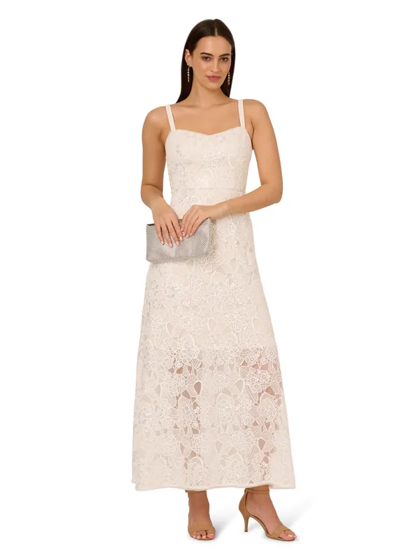 Sequin Lace Ankle Dress - Adrianna Papell