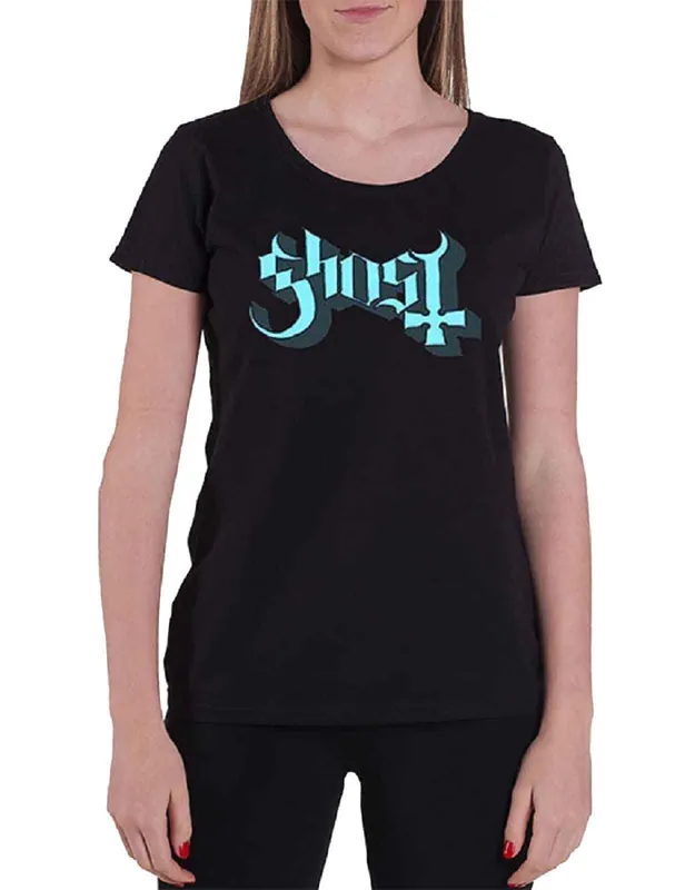 Blue Keyline Logo Skinny Fit T Shirt - Ghost