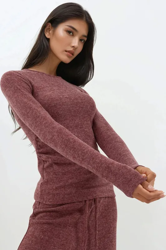 Soft Textured Long Sleeve Blouse - Hiccup
