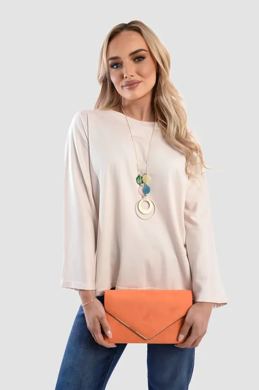 Emmy Casual Long Sleeve Loose Fit Top - IKRUSH