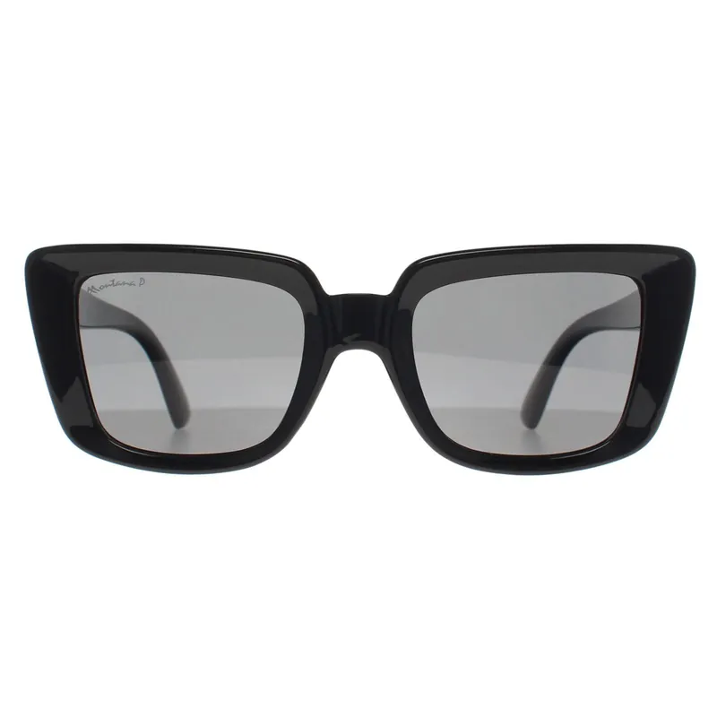 Rectangle Shiny Black Smoke Polarized MP193 - montana