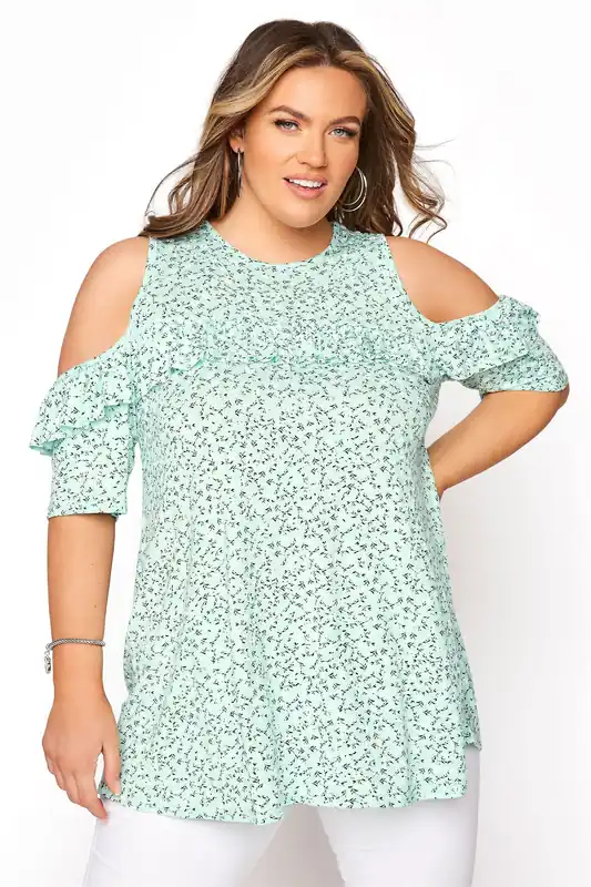 Frill Cold Shoulder Top - Yours