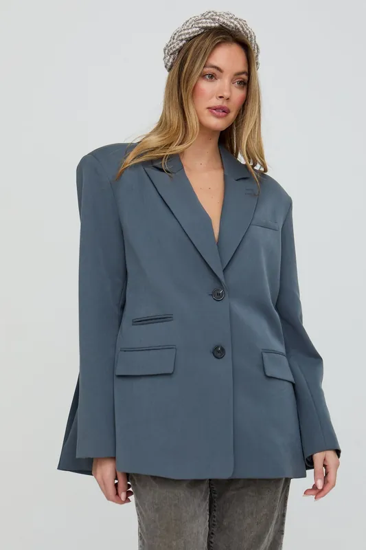 Niamh Tailored Jacket In Grey - Lily and Lionel