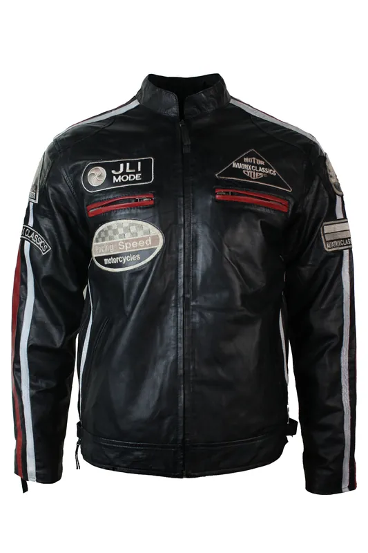Classic Biker Leather Jacket - TruClothing