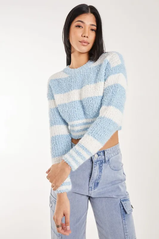 Fluffy Cropped jumper - Pink Vanilla