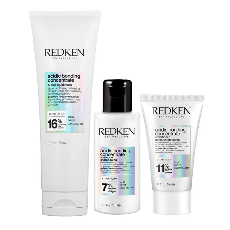 Acidic Bonding Concentrate 5-Minute Liquid Mask 250ml, Acidic Bonding Concentrate Shampoo 50ml and Conditioner 30ml