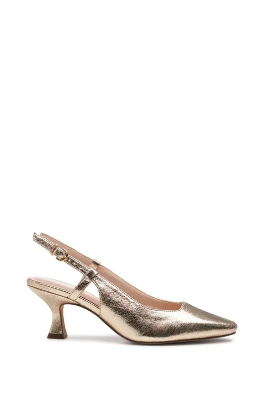 Fervora' Wide Fit Mid Heel Chisel Toe Sling Backs - Paradox London