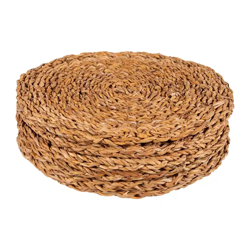30cm Round Placemats - Set of 6 - Woven Seagrass