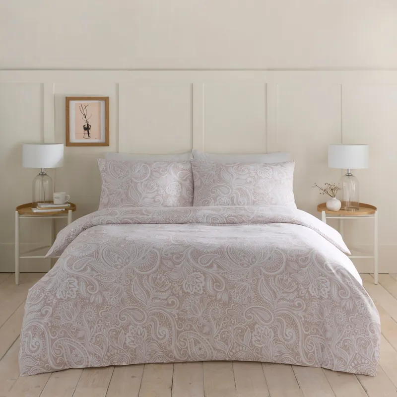 Paisley Geometric Duvet Cover Quilt Set With Pillow Case Bedding - Portfolio Home