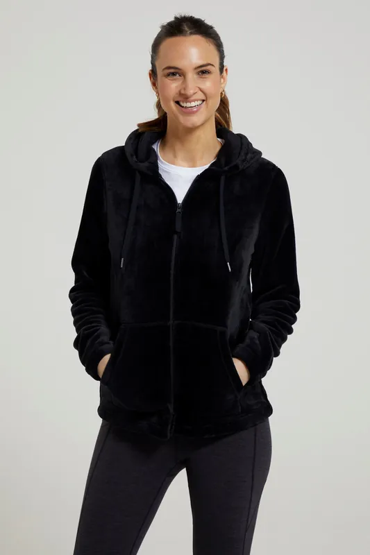 Snaggle' Fleece Lined Lightweight Adjustable Hood Easy Care Hoodie - Mountain Warehouse