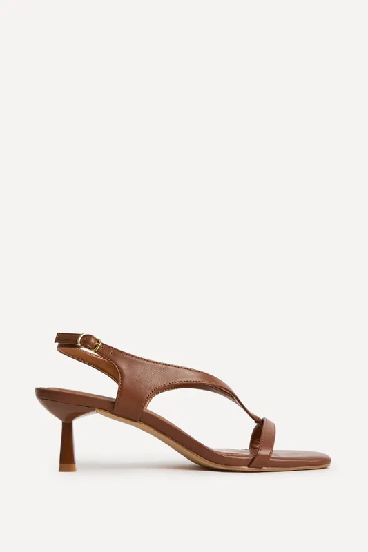 Myth Tan Heeled Sandals - Linzi