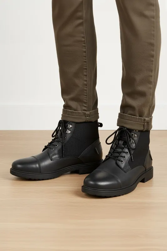 Greyfriars Premium Leather Mens Lace Up Boots - Silver Street London